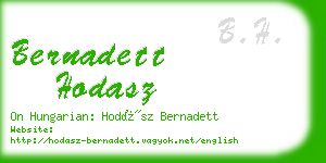 bernadett hodasz business card